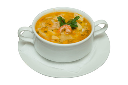 Уха с лососем